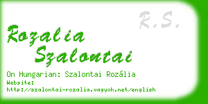 rozalia szalontai business card